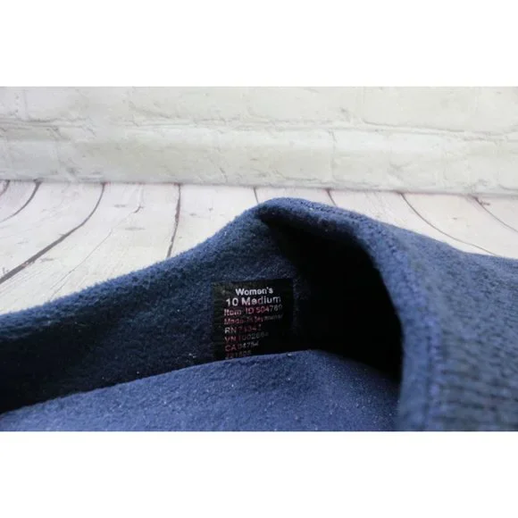 LL Bean Blue Sweater Knit Fleece Cozy Comfort Slipper Scuff Size 10 M - Picture 7 of 9